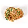Image 2 : Jacqueline Kennedy 1960 Gifted Emerald and Pearl Pin With Handwritten Note