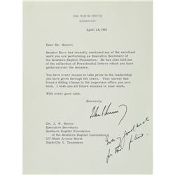 John F. Kennedy 1961 Typed Letter Signed