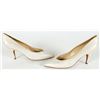 Image 1 : Jacqueline Kennedy's Personally-Owned and -Worn Cream-Colored High-Heeled Shoes