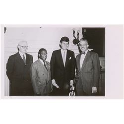 John F. Kennedy 1952 Senatorial Campaign Original VINTAGE Photograph Supporting African-American Gro