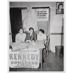 John F. Kennedy 1946 Congressional Campaign Oversized Photograph With Vets