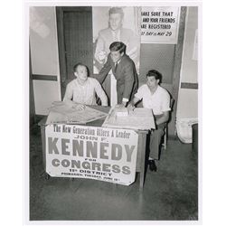 John F. Kennedy 1946 Congressional Campaign Photograph With Vets