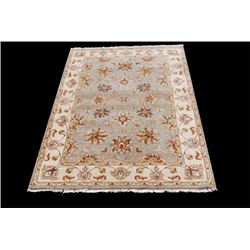 very fine black and beige oriental peshawar chobi rug