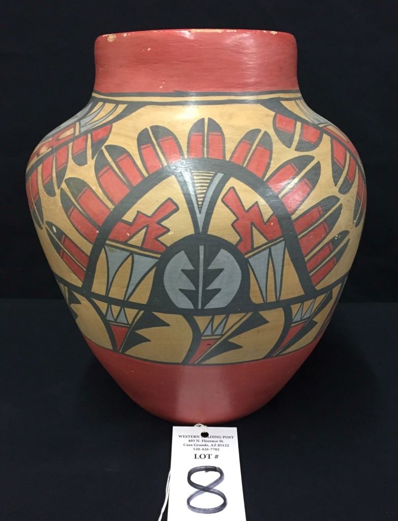 Vintage Jemez Pottery Vase Signed