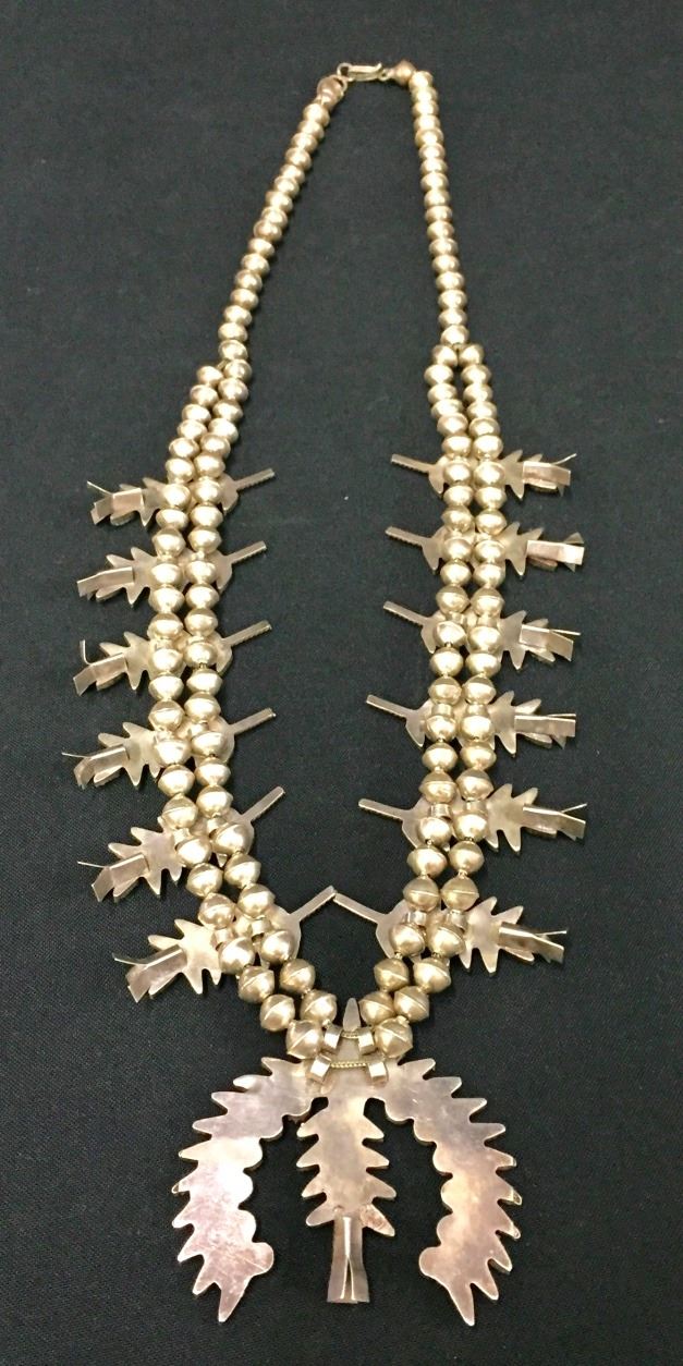 Vintage Zuni Squash Blossom Necklace