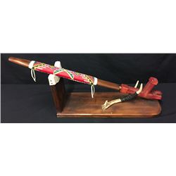 Beaded Pipe With Display Stand – Choctaw