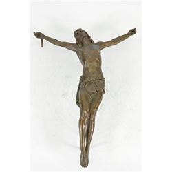 Gilded Corpus Jesus Bronze Sculpture
