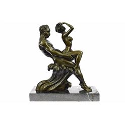 Couple Making Love Bronze Sculpture on Marble base Figurine