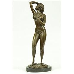 Highly Detailed Nude Stripper Bronze Sculpture