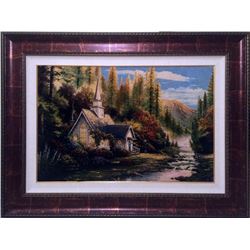 Vintage wooden art plaque