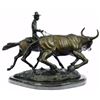 Image 7 : Dog Bronze Statue Décor on marble base