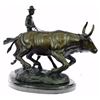 Image 8 : Dog Bronze Statue Décor on marble base