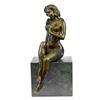 Image 10 : Painted Spelter Sculpture "Post Pugnam" Picault Bronze Statue Marble Base Figure