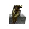Image 2 : Painted Spelter Sculpture "Post Pugnam" Picault Bronze Statue Marble Base Figure