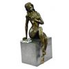 Image 5 : Painted Spelter Sculpture "Post Pugnam" Picault Bronze Statue Marble Base Figure