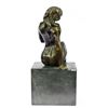 Image 7 : Painted Spelter Sculpture "Post Pugnam" Picault Bronze Statue Marble Base Figure