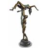 Image 8 : Bodybuilder Muscular bronze Figurine on marble base