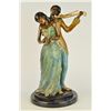 Image 8 : Two Hot Erotic Sexual Lesbian Love Bronze Sculpture on matrble base