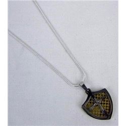 shield stainless steel pendant necklace