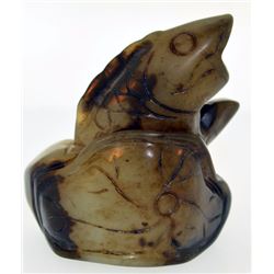 carved carp fish jade sculpture