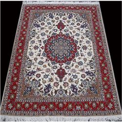 Fabulous super fine part silk Persian Isfahan