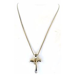 cross pendant with chain necklace sterling silver