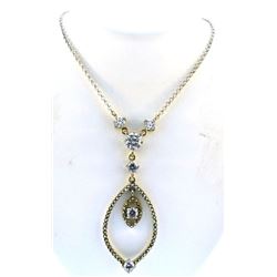 cubic zirconia sterling silver necklace