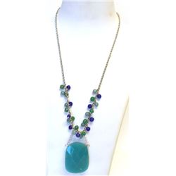 signed gemstone vintage necklace
