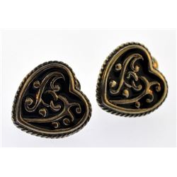 rope trim sterling silver vintage earrings