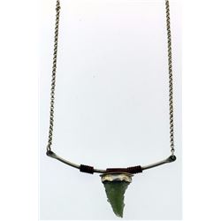 jade claw pendant neckalce sterling silver