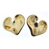 Image 1 : sterling silver heart shaped  vintage earrings