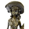 Image 5 : Patoue Souther Girl In Garden Bronze Statue