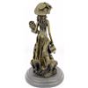 Image 8 : Patoue Souther Girl In Garden Bronze Statue