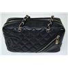 Image 1 : authentic designer channel black quilted leather purse