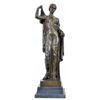 Image 1 : Roman Princess With Toga Bronze Sculpture on marble base