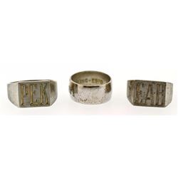 group lot of sterling silver signed rings