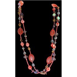 Vintage colorful beads necklace