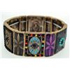 Image 4 : Vintage multi color gemstone stretch bracelet