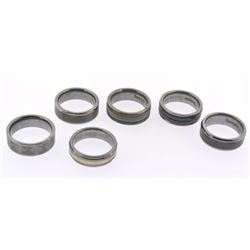 group lot of men's tungsten carbide bands