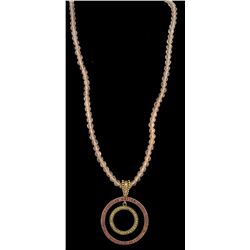 Vintage estate sterling silver crystal necklace