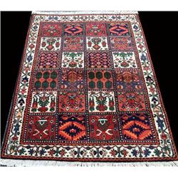 Fine garden of paradise design Persian Bakhtiari Rug (75"X48")