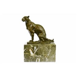 Bugatti bronze Cougar Mountain Lion Sculpture (8"X5")