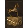 Image 4 : Galloping Horse Bronze Figurine on marble base (8"X7")
