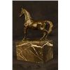 Image 6 : Galloping Horse Bronze Figurine on marble base (8"X7")