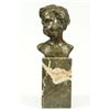 Image 8 : Boy Portrait Bust Elegant bronze Sculpture on marble base (10"X4")