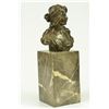 Image 3 : Female Bust Bronze Sculpture on marble base (9"X3")