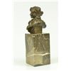Image 5 : Female Bust Bronze Sculpture on marble base (9"X3")