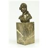 Image 6 : Female Bust Bronze Sculpture on marble base (9"X3")