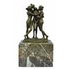 Image 10 : Hot Cast Three Graces Bronze Sculpture on marble base (8"X4")