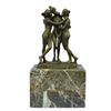 Image 1 : Hot Cast Three Graces Bronze Sculpture on marble base (8"X4")